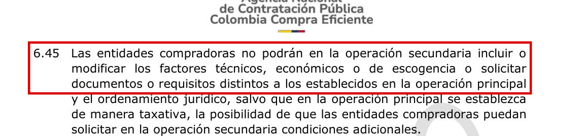 La regla central: cláusula 6.45 de la Minuta del Acuerdo Marco