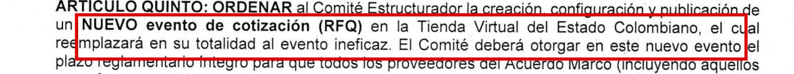 …y ordena un nuevo evento con las mismas condiciones