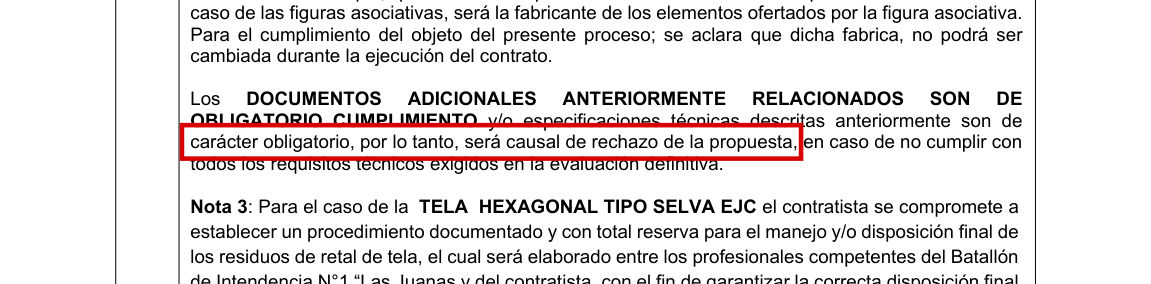 …con la misma causal de rechazo