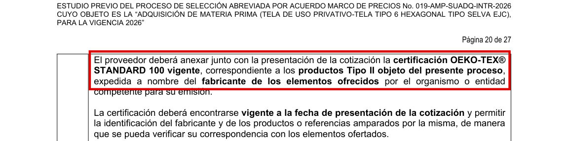 El estudio previo del nuevo evento repite las exigencias